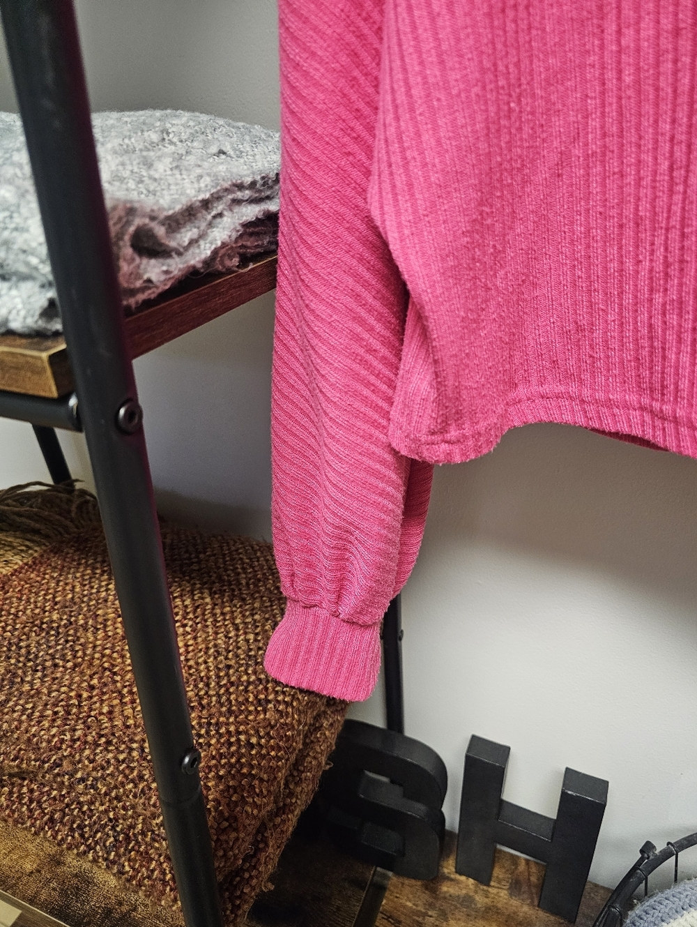 SHEIN Hot Pink Ribbed Knit Sweater - Picture 5 of 7